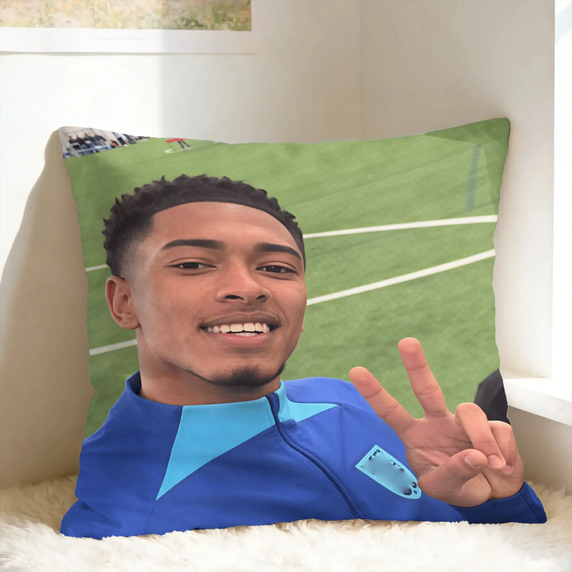 Football J-Jude B-Bellinghams Pillowcases  Vintage Pillow Case For Living Room Chair Print Pillow Cover