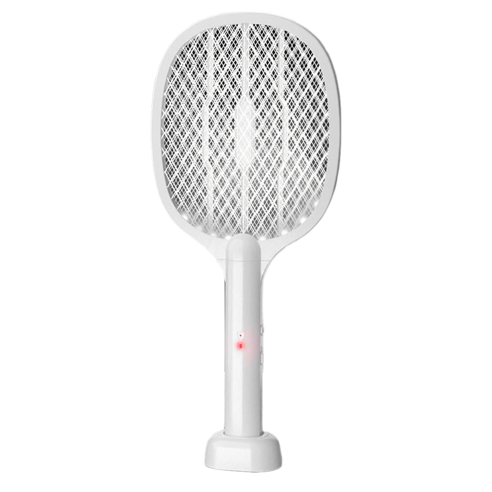 2 in 1 Bug Zapper Racket Handheld Electric Fly Swatter Fly Killer and Mosquito Trap Lamp for Home Bedroom Office Indoor Outdoor