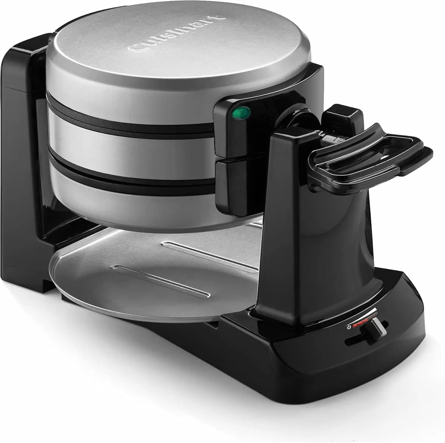 Double Flip Belgian Waffle Maker, 1400 watts, New Black/Stainless