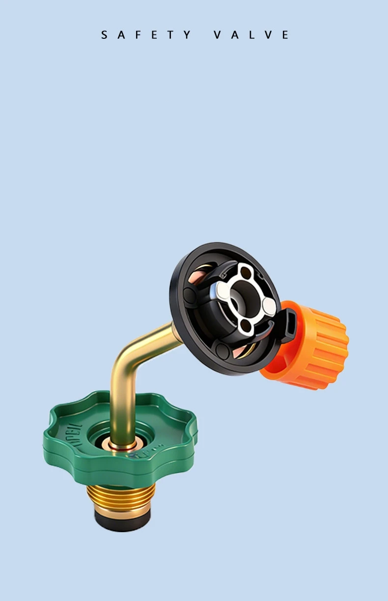Gasflaschen-Fülladapter mit Steuerventil, Camping-Flaschen-Nachfülladapter, Druckadapter, Flaschenanschluss für Outdoor-Aktivitäten – Detail 2
