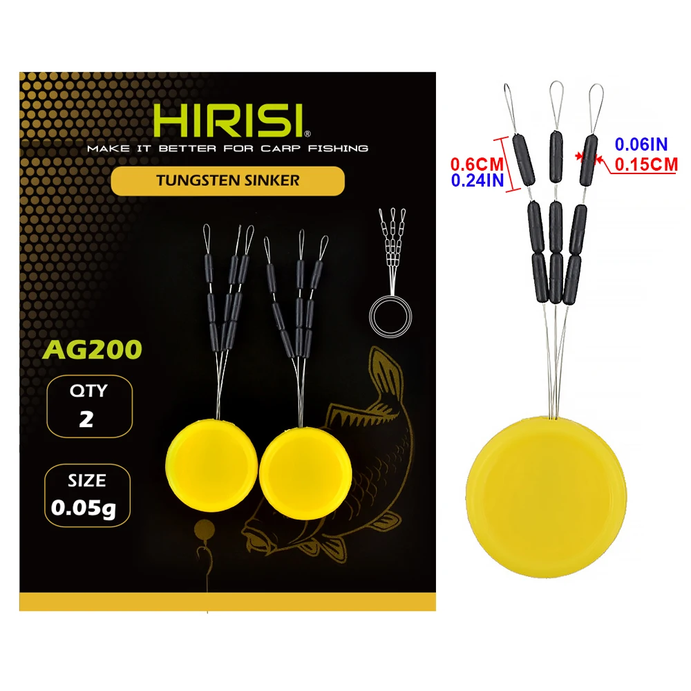 Hirisi AG301 Tungsten Hooklink Sinkers Balancerende Gewichten Voor Karper Chod Rig Helicopter Rig Hair Rig Visuitrusting Accessoires