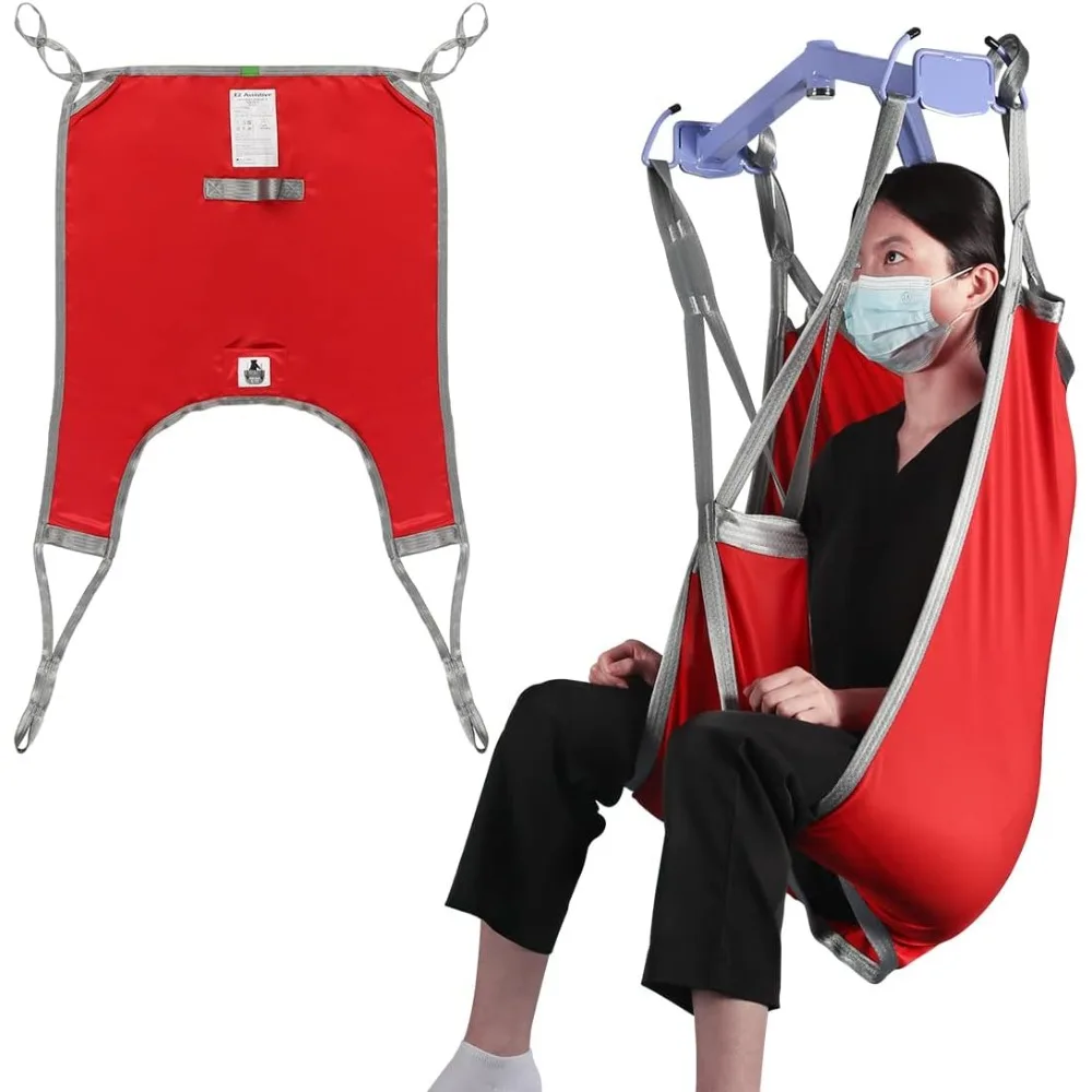 Patient Lift Divided Leg Sling with Lower Back, Lift Sling for Transfer and Positioning and Lifting, 500lb Weight Capacity