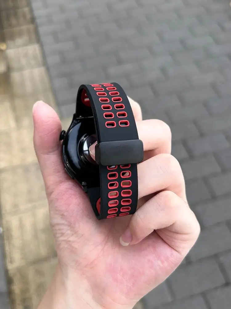 Pulseira de 20mm 22mm para samsung galaxy watch 7/6/5/4/gear s3/pulseira magnética de silicone ativo correa para huawei watch/amazfit band