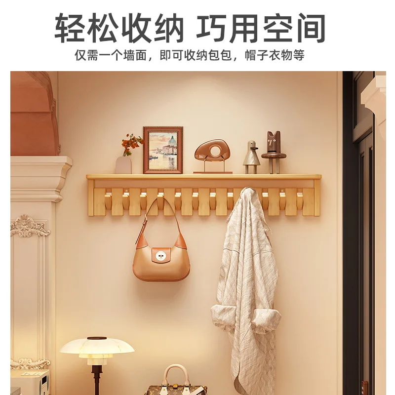 Entrance door piano key clothes rack, wall-mounted perforated living room home, multifunctional creative hook for entryway hall