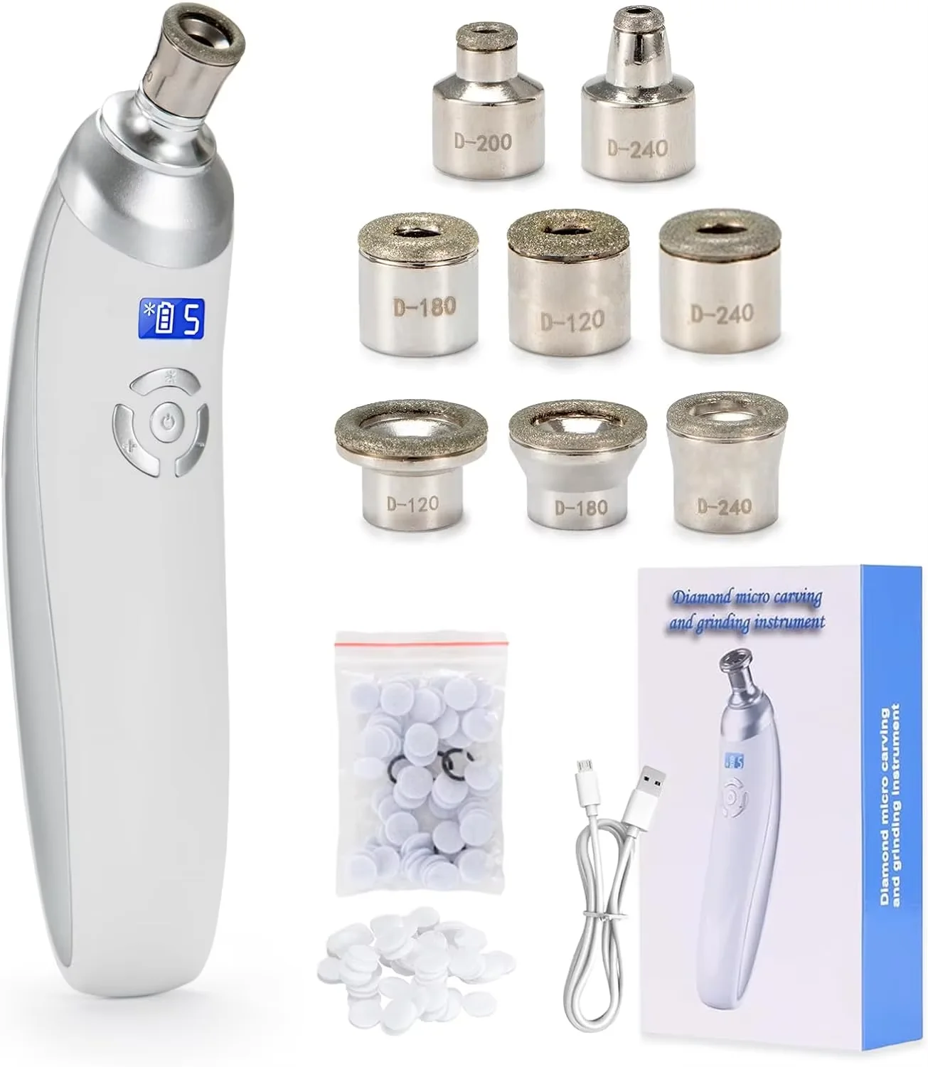 Diamond Microdermabrasion Machine Facial Vacuum Blackhead Removal Skin Toning Anti Aging Home Facial Peeling Beauty Device SPA