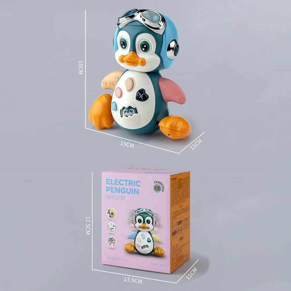 Baby Crawling Toys Musical Penguin Infant Moving Walking Dancing Toys con Light Toddler Interactive Development Kids Party Gift