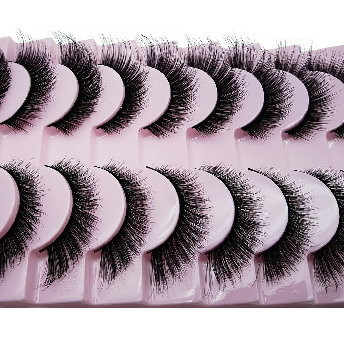 10 paia di extension per coda di mango da 0,63 pollici Ciglia finte angelo soffici Aspetto naturale e bello