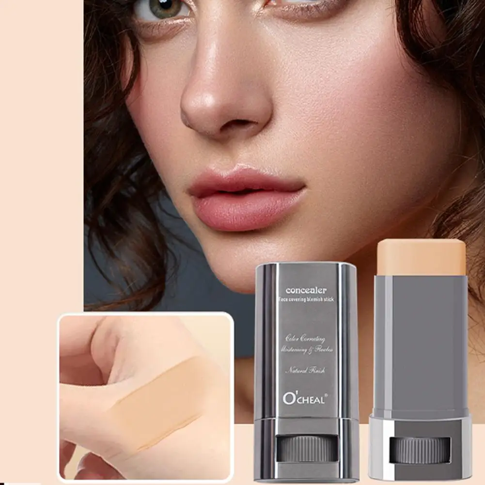 1pcs Eraser Foundation Stick Moist Light Concealer With Big Brush Makeup Long-lasting Beauty Face Foundation Y6W2