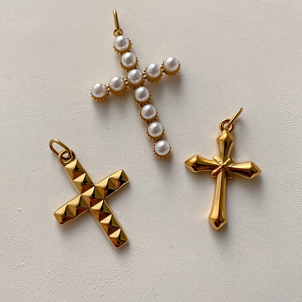 EMANCO Edelstahl Kreuzanhänger für Armband, Halskette, Schmuckzubehör, DIY Schmuckherstellung, 48 Stunden Versand – Detail 5