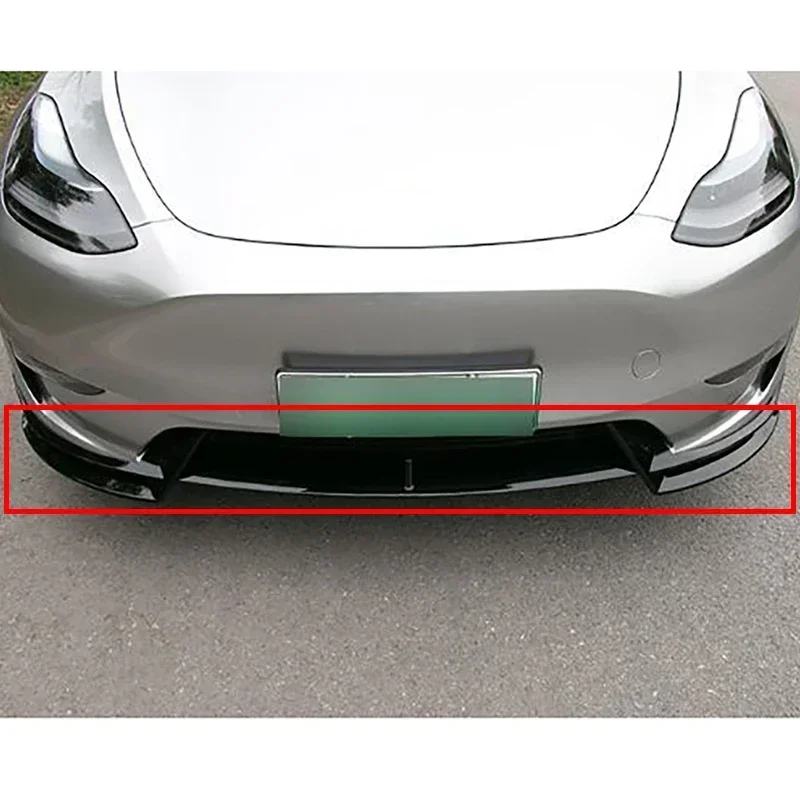 Front Bumper Protective Cover Kit Fit For Tesla model Y 2021 2022 2023 Car Modification Accessories Front Lip Spoiler Trim Cover