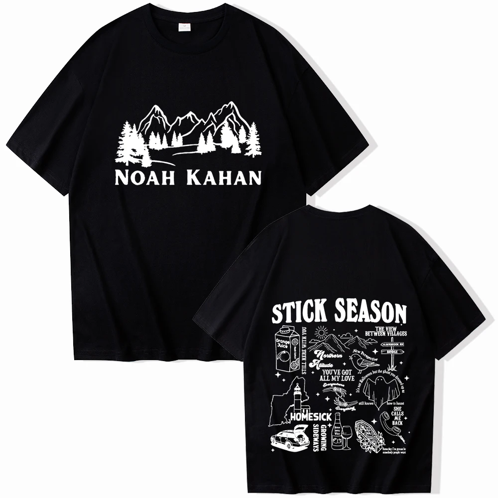 Noah Kahan Stick Season 2024 T-shirt Women O-neck Summer Casual Shirt Oversized T Shirt T Shirt for Men Regular Printing