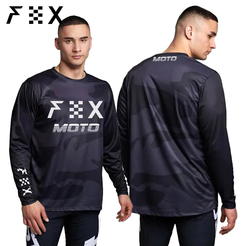 

2025 FHX Motocross Jersey Enduro Mountain Bike Jersey Cycling Downhill Racing Maillot Ciclismo Bicycle Clothing Custom