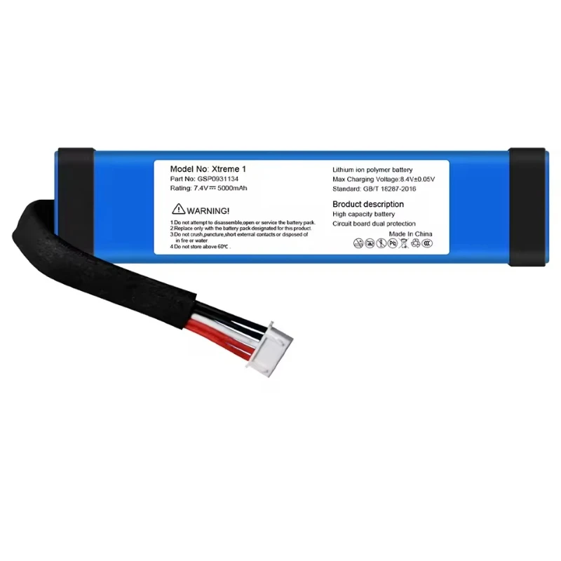 GSP0931134 7.4V 5000mAh Replacement Li-Polymer Battery for JBL Xtreme 1 Portable Bluetooth Speaker Battery Rechargeable Battery