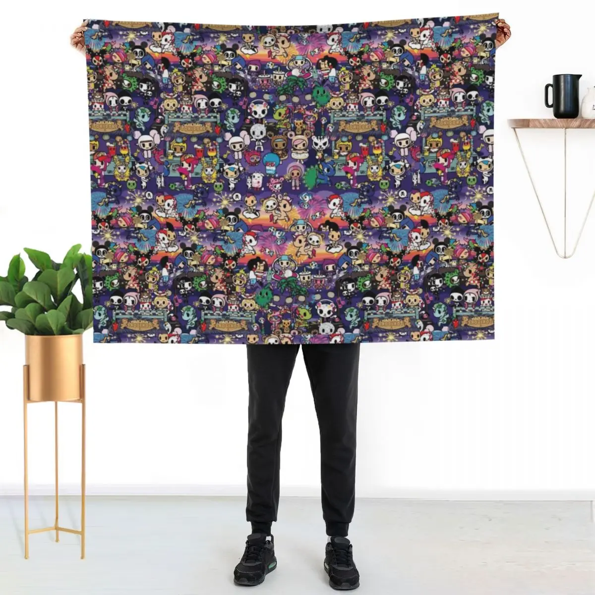 donutella and his friends unicorns mofia collaboration Throw Blanket Tourist Nap Kid'S Beautifuls Blankets