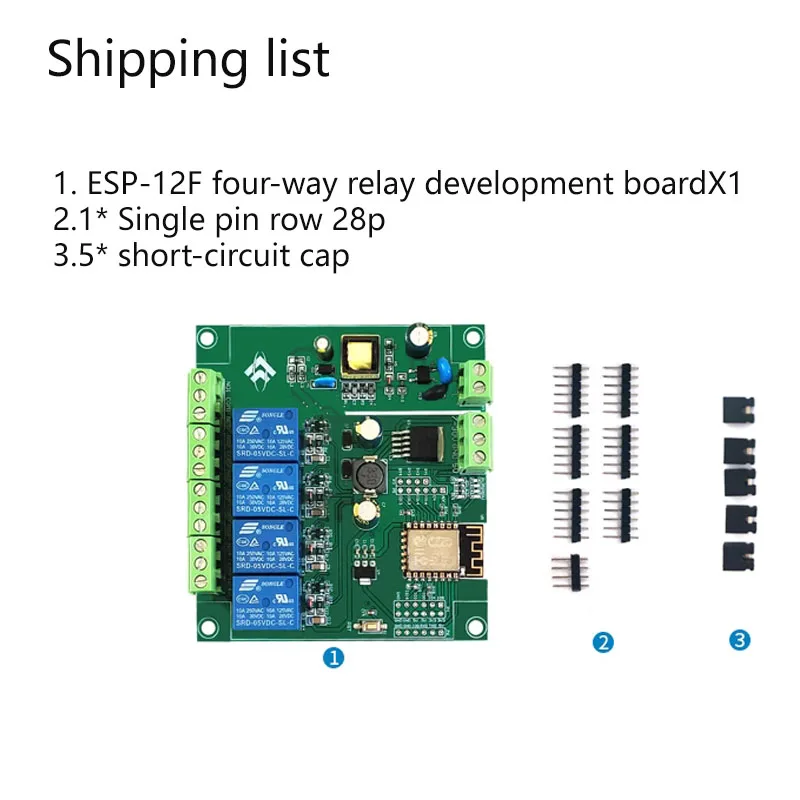 AC/DC Power ESP8266 WiFi 4-way Relay Module ESP-12F 4 Channel Development Board