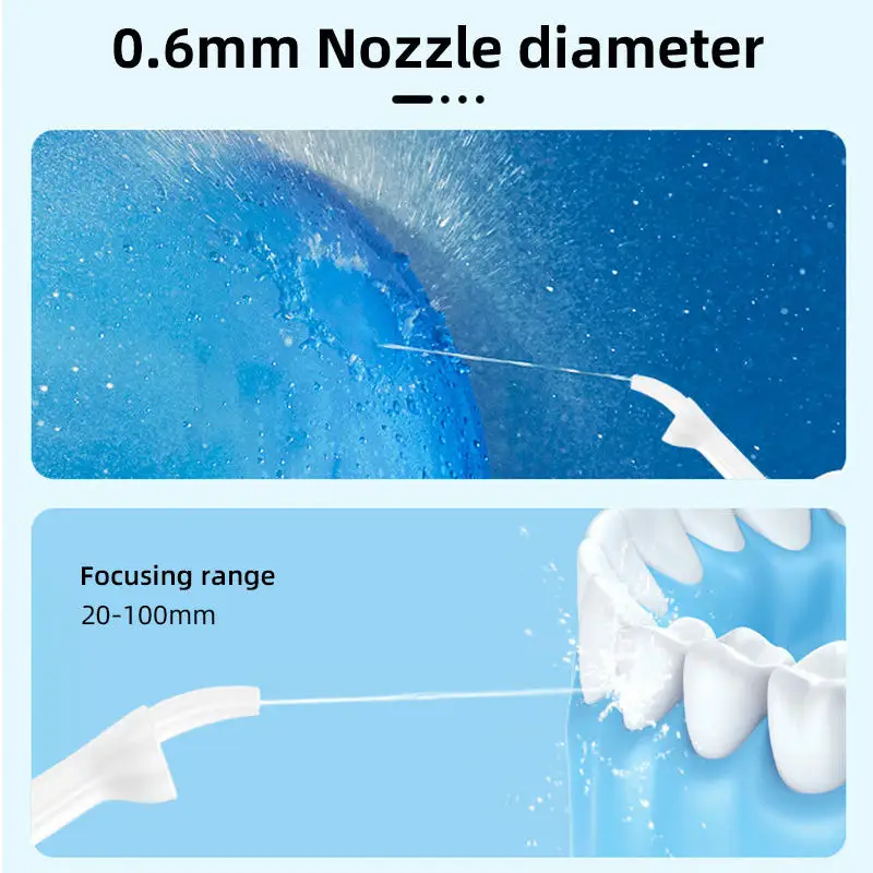 Visual Oral Irrigator USB Rechargeable Water Flosser Portable Dental Water Jet 350ML Water Tank Waterproof Teeth Cleaner