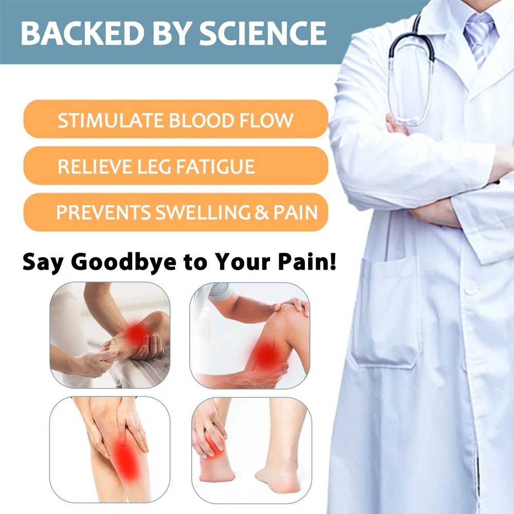 1Pair Open Toe Compression Socks for Women & Men for Neuropathy Swelling Pain Relief 20-30 mmHg Medical Knee-high Stockings