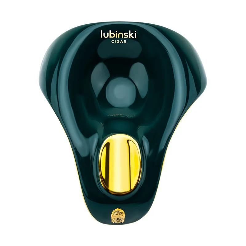 

LUBINSKI Single Slot Cigar Ashtray Portable Large Capacity Ceramic Triangular Cigar Ashtray