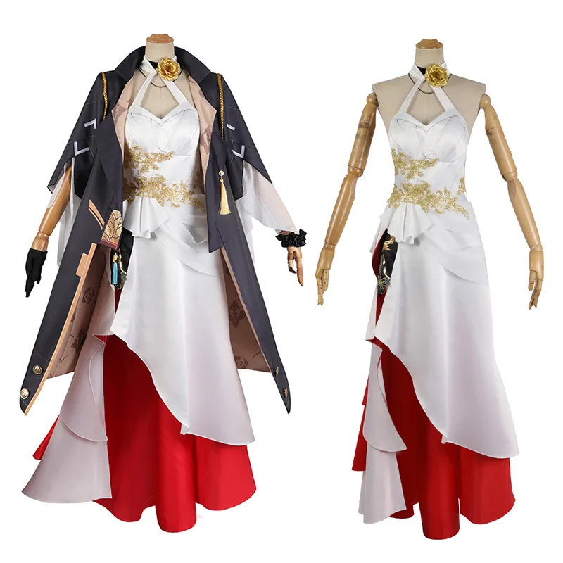 

Game Honkai Star Rail Himeko Cosplay Costume Coat Dress Headwear Woman Anime Uniform Set Costume Accessories Halloween Costumes