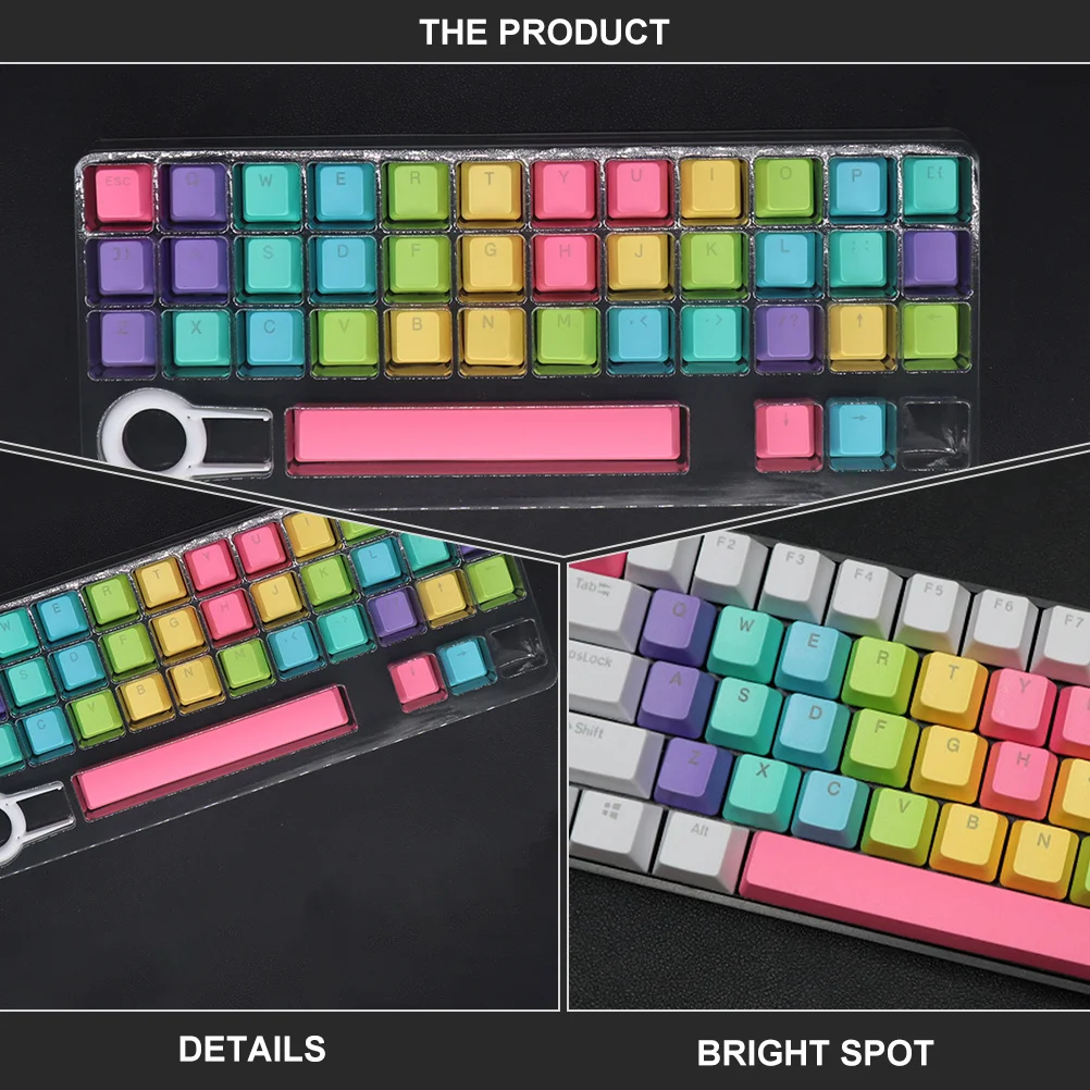 

Keycap Puller Keycaps Computer Keyboard Decor Covers Keys Colorful Suite Gaming