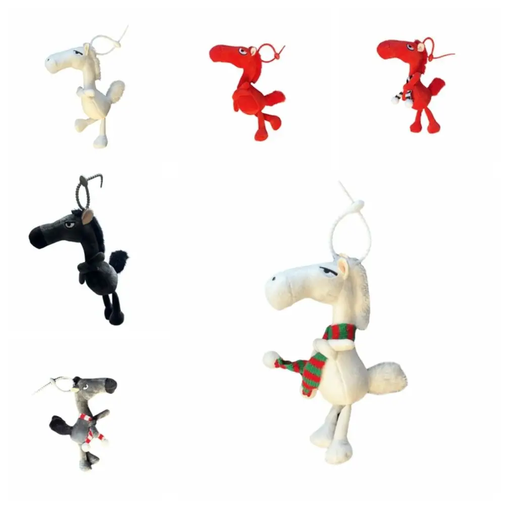 LLavero de caballo de dibujos animados para niños, artesanía de estilo de fantasía, muñeco de peluche de poni, adornos de peluche, caballo de simulación de juguete