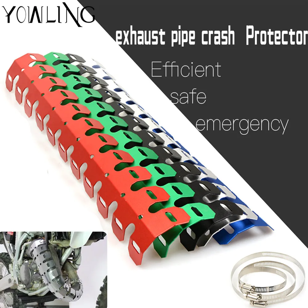 Tłumik wydechowy motocykla rura nogi Protector osłona termiczna, odporna na ciepło dla gazu gazowego EC 2T EC 4T FSE FSR KX125 motor terenowy