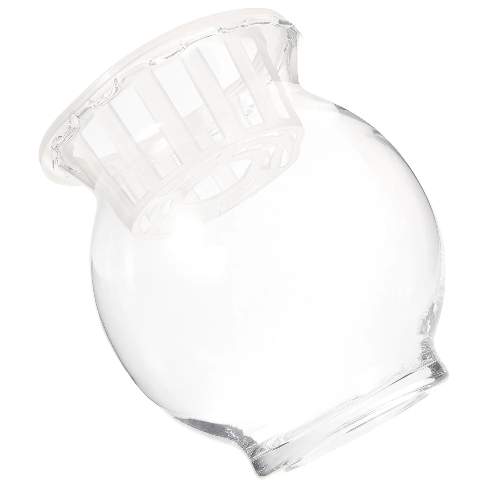 

Transparent Glass Hydroponic Vase Round Flower Pot Home Decorative Vase Desktop Plant Holder Aquatic Baskets for Pond Plants