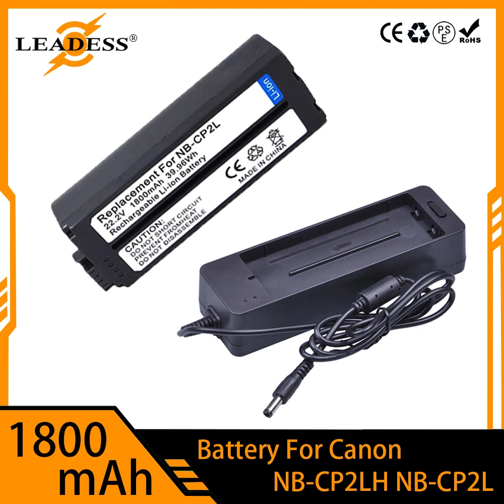 

NB-CP2LH NB-CP2L Battery 1800mAh Rechargeable Battery Charger For Canon SELPHY CG-CP200 CP1500 CP1300 CP1200 CP910 CP900 CP800