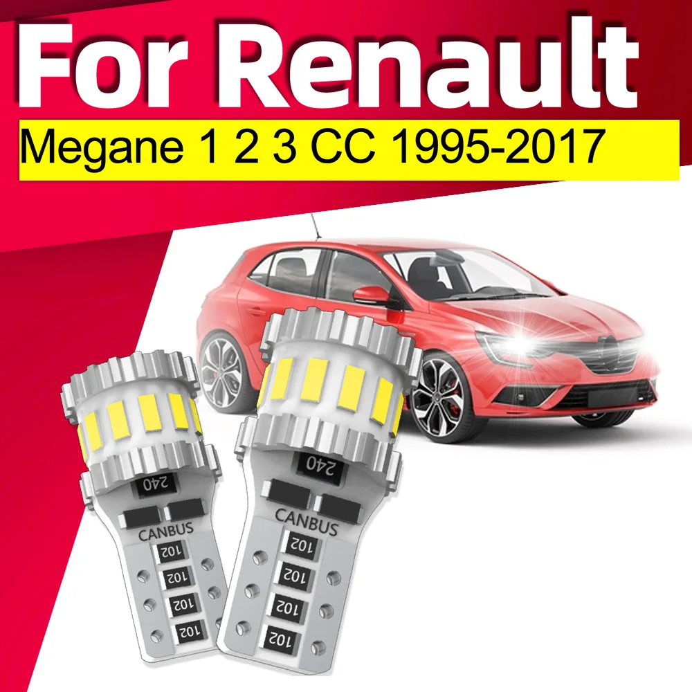 

2 шт. для Renault Megane 1 2 3 CC 1995-2017 2009 2010 2011 2012 2013 2014 2015 светодиодные стояночные огни T10 W5W габаритная лампа CANbus