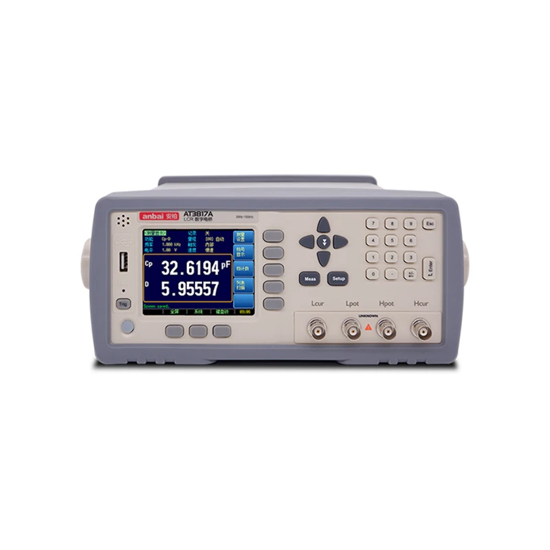 

Applent AT3817A Digital LCR Meter 10Hz~100kHz Color TFT-LCD Display with Interface RS232C ExHandle USB Disc