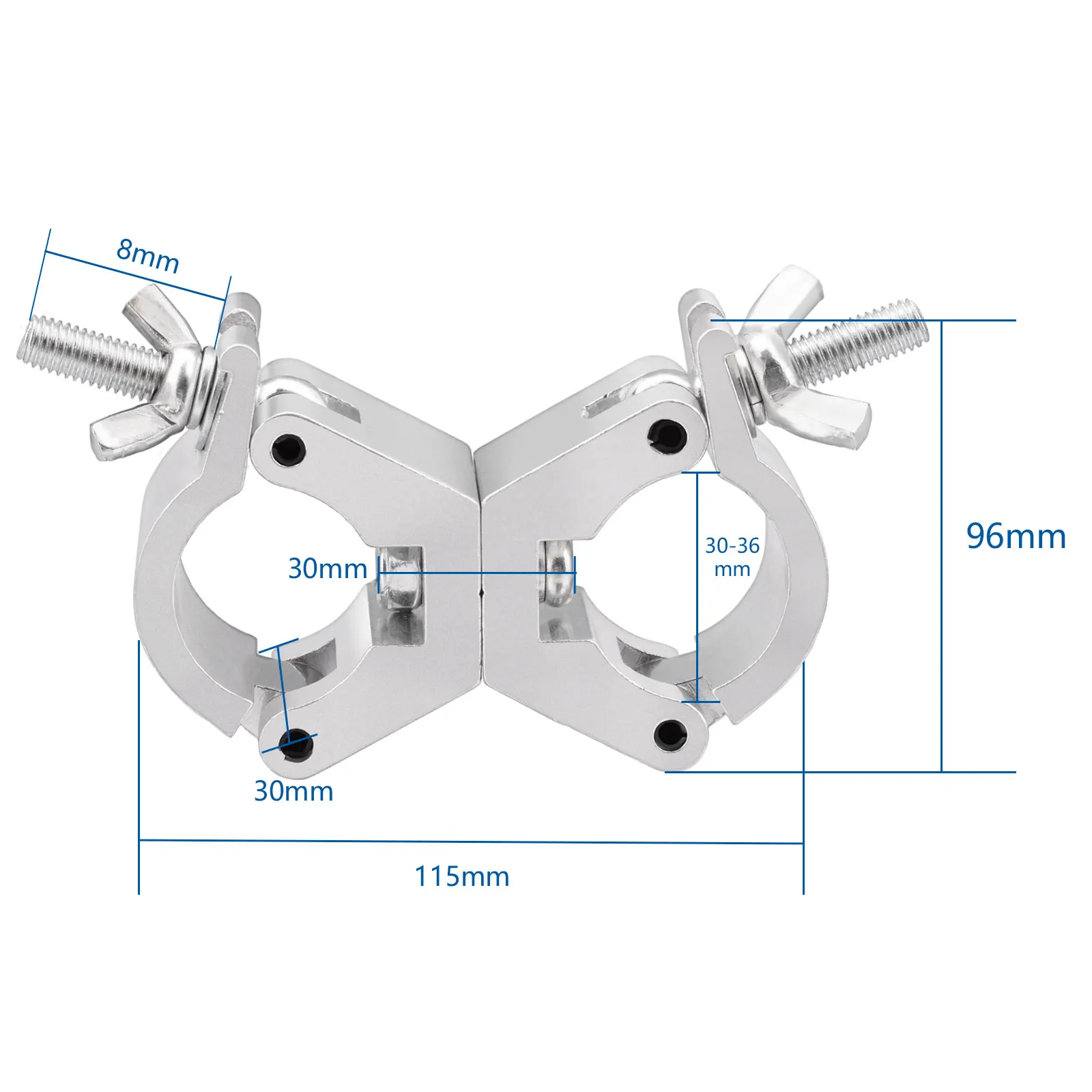 Superbat Aluminum Alloy Truss Swivel Coupler for use in stage, DJ, Speaker stands, Bar, Pub, Event, Theatre, Disco etc