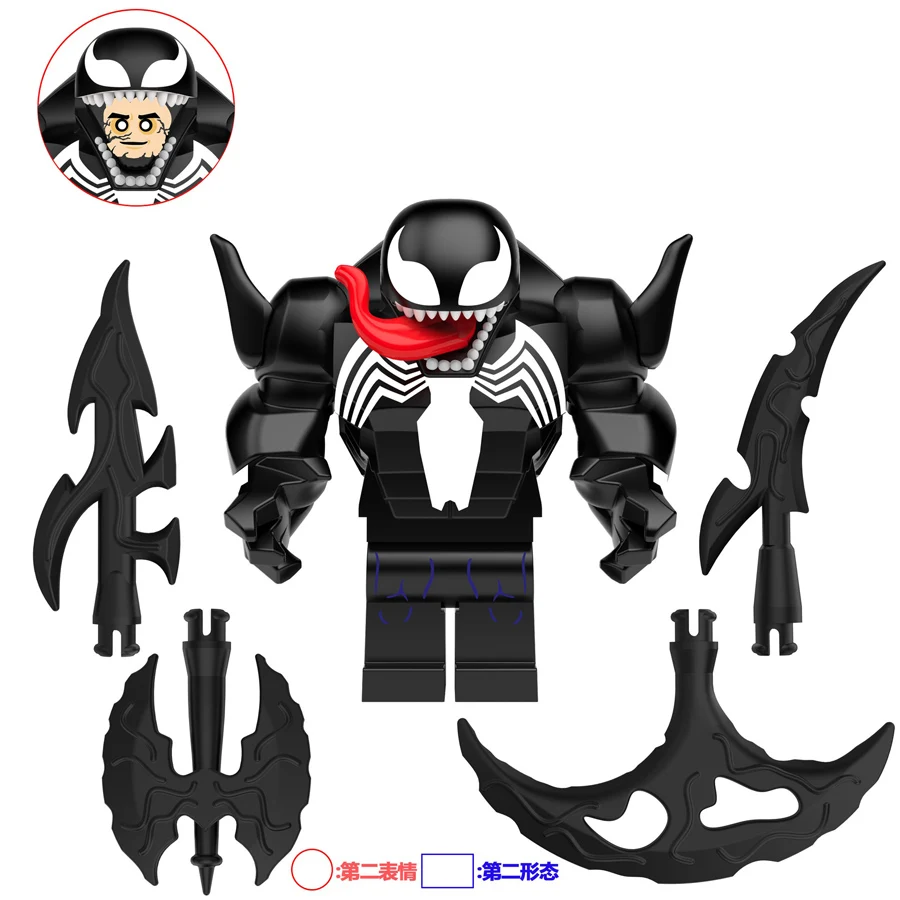 New AF321-AF326 Marvel Venom Assemble Movable Doll CARNAGE Symbiote Mini Action Figure Building Block Model Kids Birthday Gifts