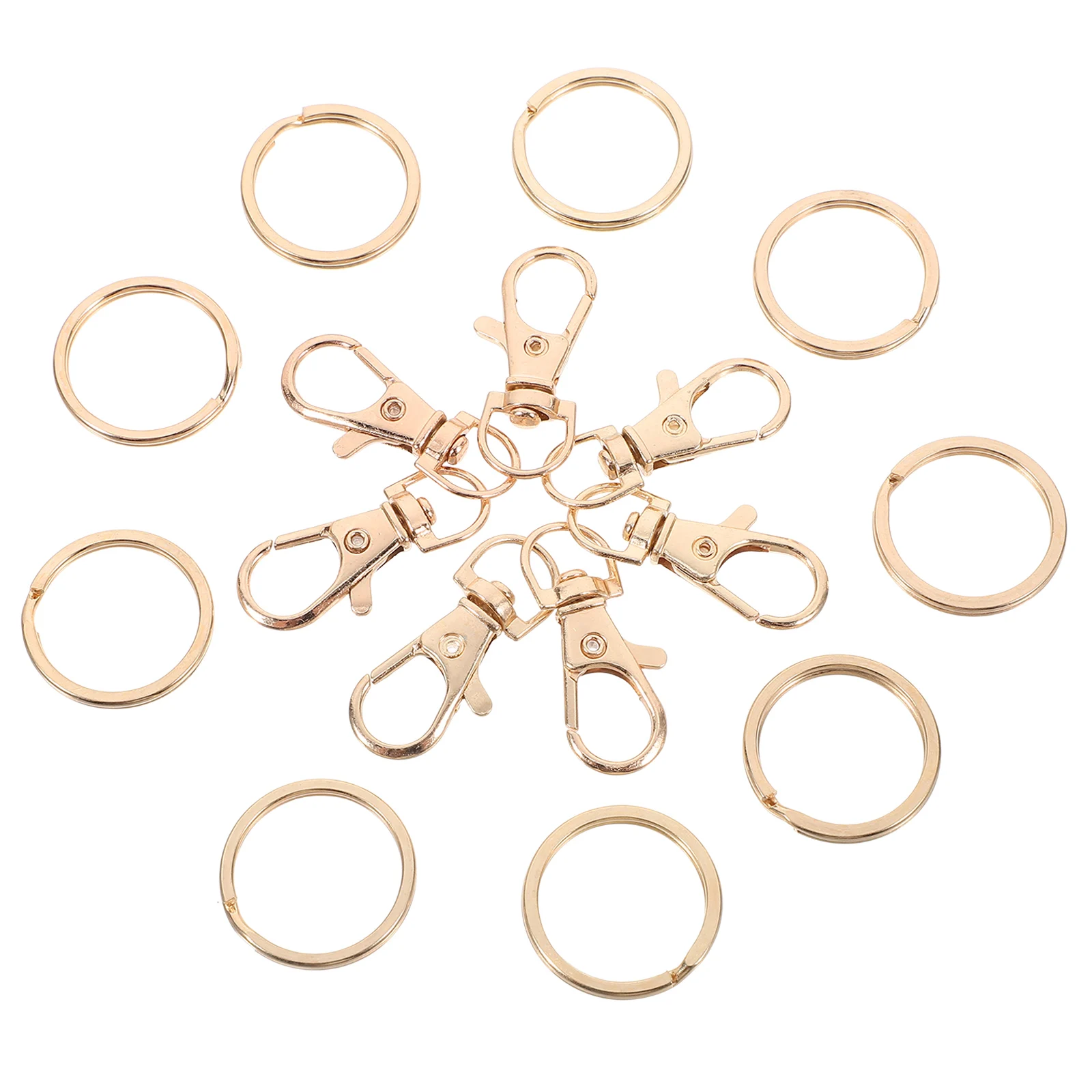 

60 Pcs Dog Buckle Keychain Metal Split Rings Durable Craft Project Holder Zinc Alloy Key Ring Creative Jewelry Accessory