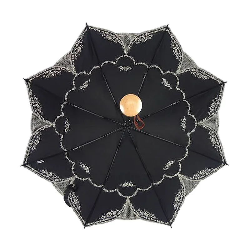 Ultra-light sunshade umbrella, vintage lace luxury sun umbrella, embroidered princess umbrella, suitable for both sun and rain