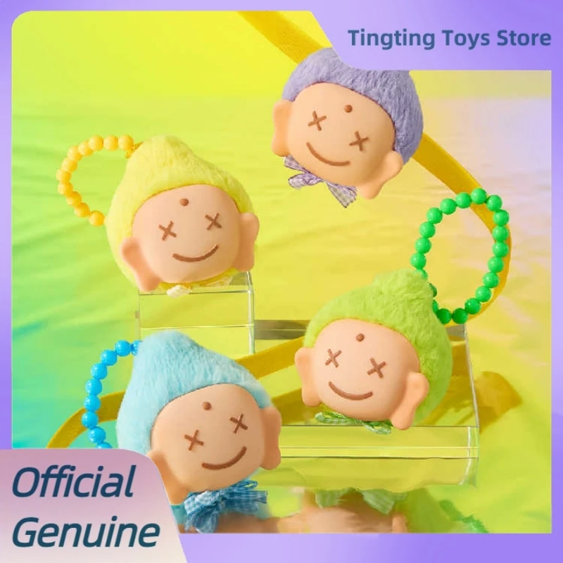 Genuine 7 Days Amitofo Lucky Color Series Blind Box Vinyl Face Plush Bag Pendant Doll Lovely Mystery Box Lucky Key Chain Gifts