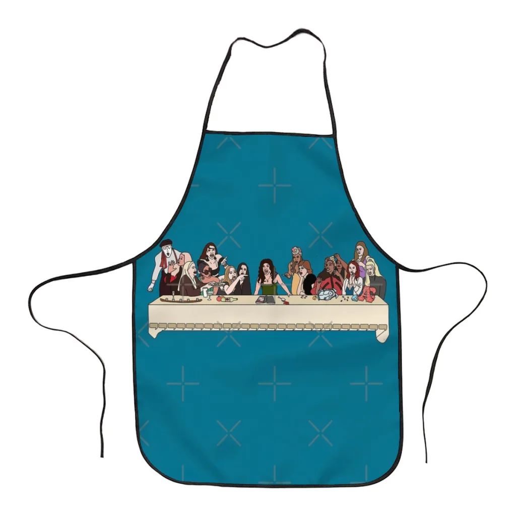 

The Last Supper of the Real Housewives Kitchen Women Apron Household Cleaning Composite Pinafore Salon Home Cooking Baking