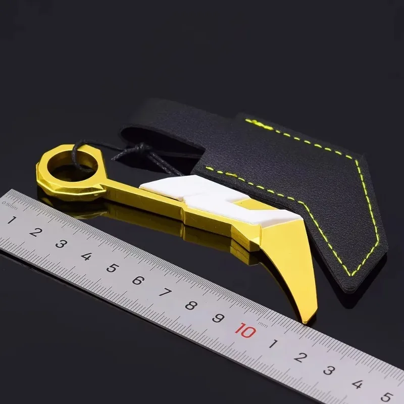 12cm Prime Karambit Valorant gra broń peryferyjna prawdziwa stal Mini nóż taktyczny Model nieobcięte ostrze miecz prezenty kolekcje zabawek