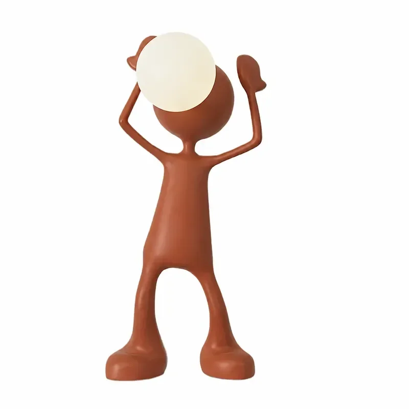 Nordic Creative Humanoid Sculpture Desk Lamp Modern Art Headlamp for Living Room Bedroom Study Home Decoration Ornament Light