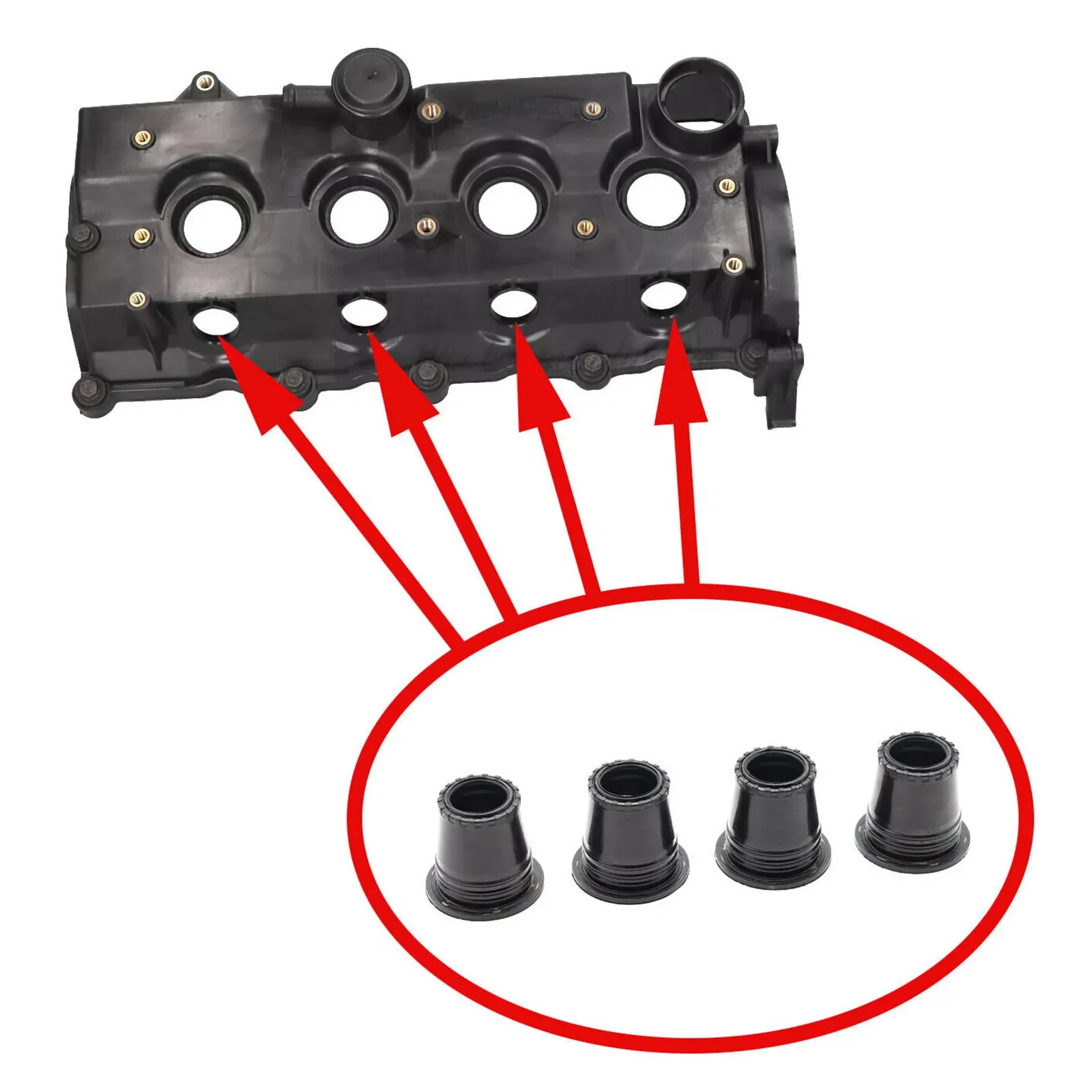 8pcs Car Fuel Diesel Injector Seals Kit for Vauxhall Opel Astra H J Corsa D Meriva A B Zafira 5607251 98001142 Car Accessories