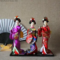 Japanese Lovely Geisha Figurines Dolls With Beautiful Kimono Home Desktop Decor Miniatures Geisha Ornaments Collection Gift