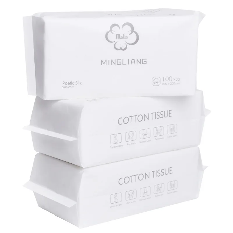 Lingettes nettoyantes en coton pour le visage, 100 pièces, serviettes de voyage en forme de poulet, tampons doux de haute qualité