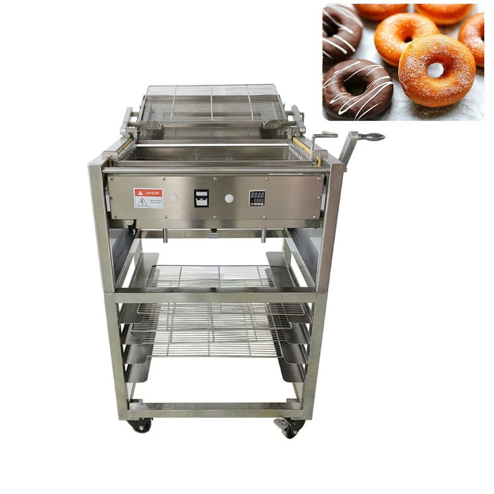 110V 220V Commercial Chocolate Coating Icing Decorated Machine Doughnut Finishing Glazer Equipment Manual Donut Glazing Machine