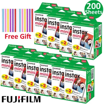 10-200 arkuszy Fuji Fujifilm Instax Mini 12 Film White Edge Photo Paper Camera do Instant Mini 119 8 7s 25 Camera Link Printer