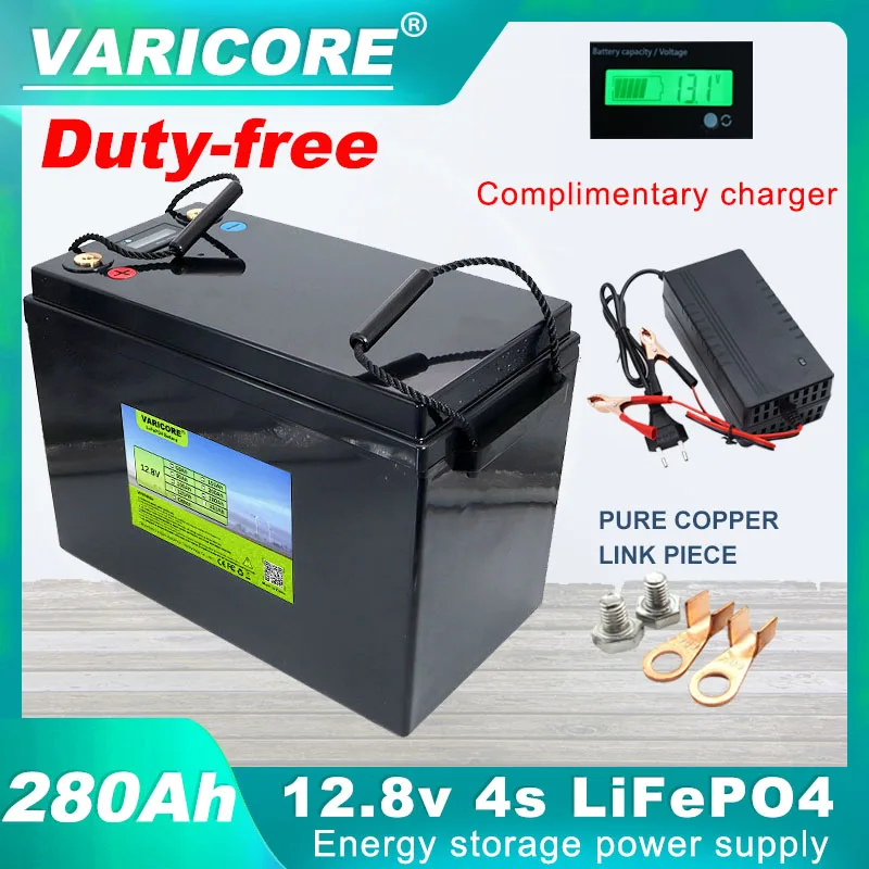 VariCore 12V/12.8V 280Ah LiFePO4 battery pack For RV Campers Golf Cart Off-Road Off-grid Solar Wind batteries duty-free