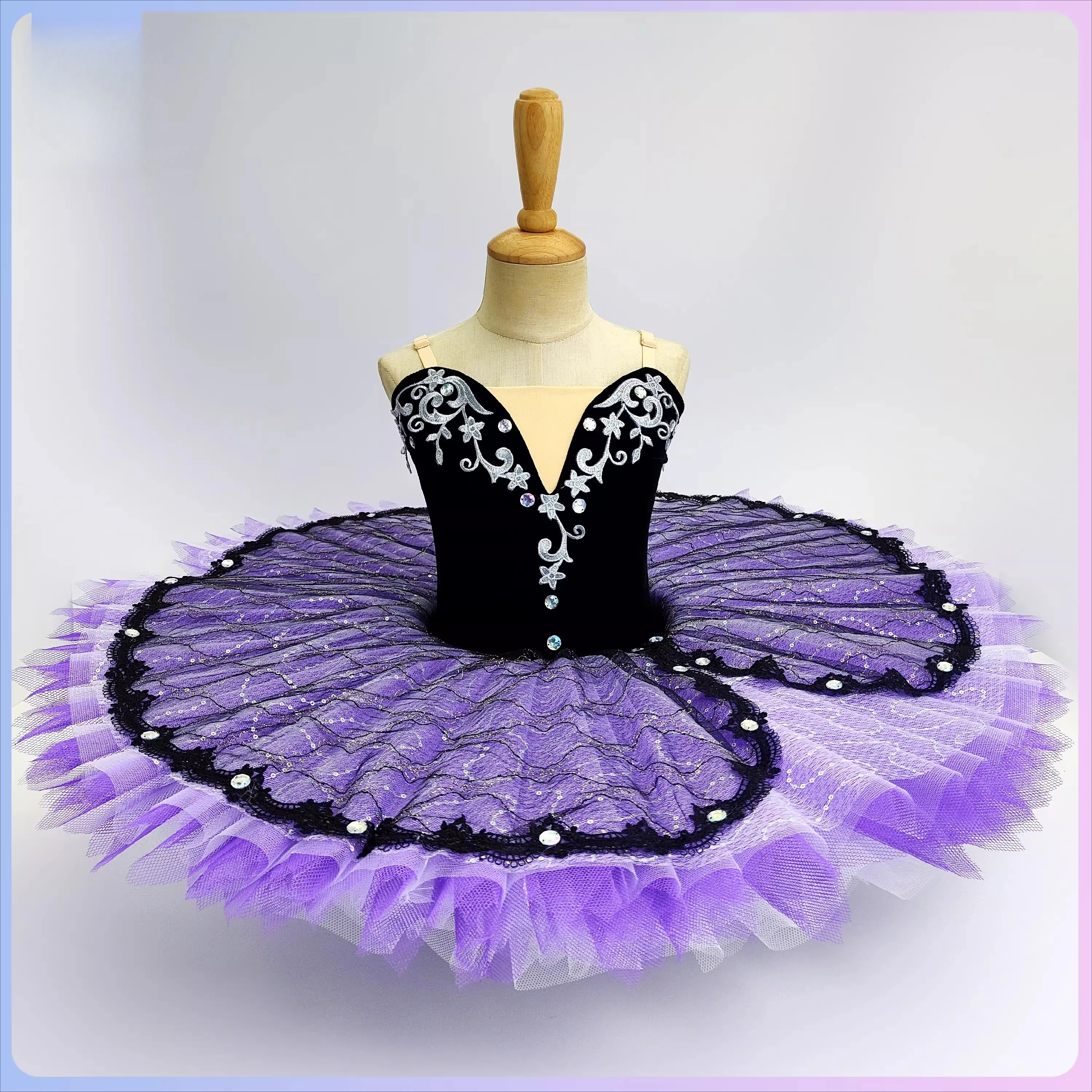Ballet Dress Performance Children's Tutu Girls Esmeralda Variation Cygnet Tutu Skirt Performance Costume Dance  Children