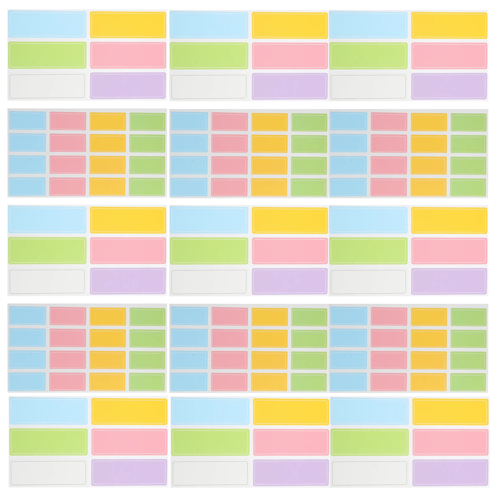 

40 Sheets Waterproof Color Classification Label Stickers Paper Self-Adhesive Marking Accessory for Home Office