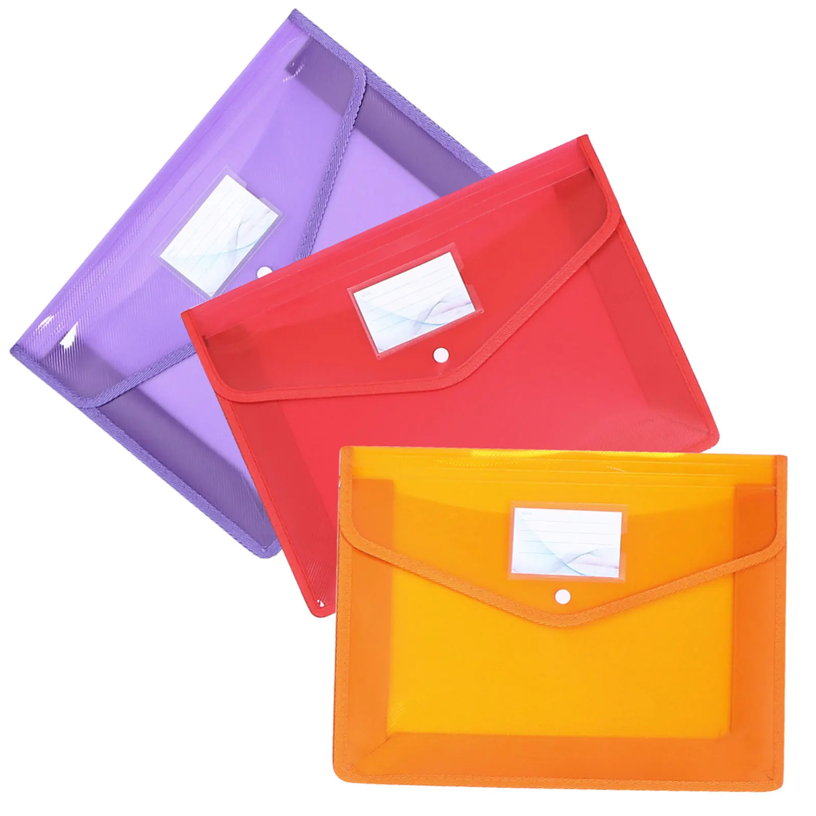 

3 Pcs Documents Bag Waterproof File Wallet Office Desk Organizer Rack Desktop Filing Folders Work
