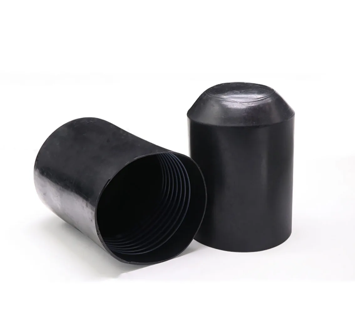 

Diameter 13mm-130mm Black Cable Heat Shrinkable Cap Heat Shrink End Seal Cap Cable and Wire Protective Cover Cap Seal
