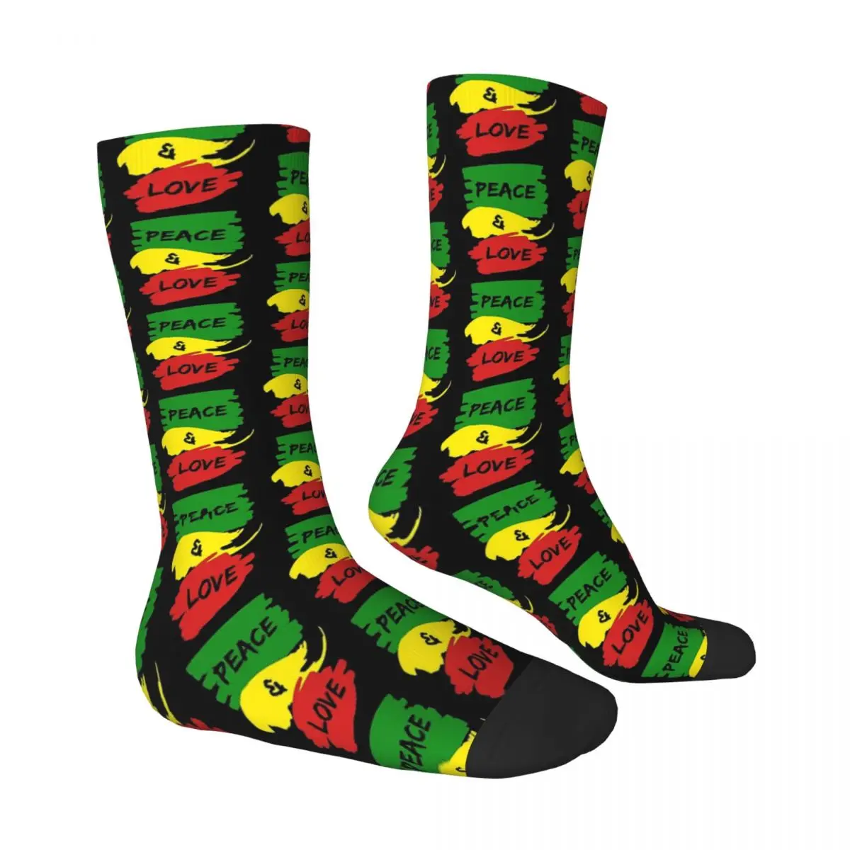 Rasta Peace Love 1 Men Women Socks Outdoor Novelty Spring Summer Autumn Winter Stockings Gift