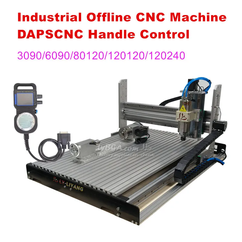 LYFS 3090 6090 80120 Working Stroke Offline Control Engraving Machine Wood CNC Router Engraver Aluminum Drilling Milling Lathe